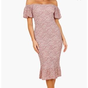 Petal & Pup floral shirred bodycon